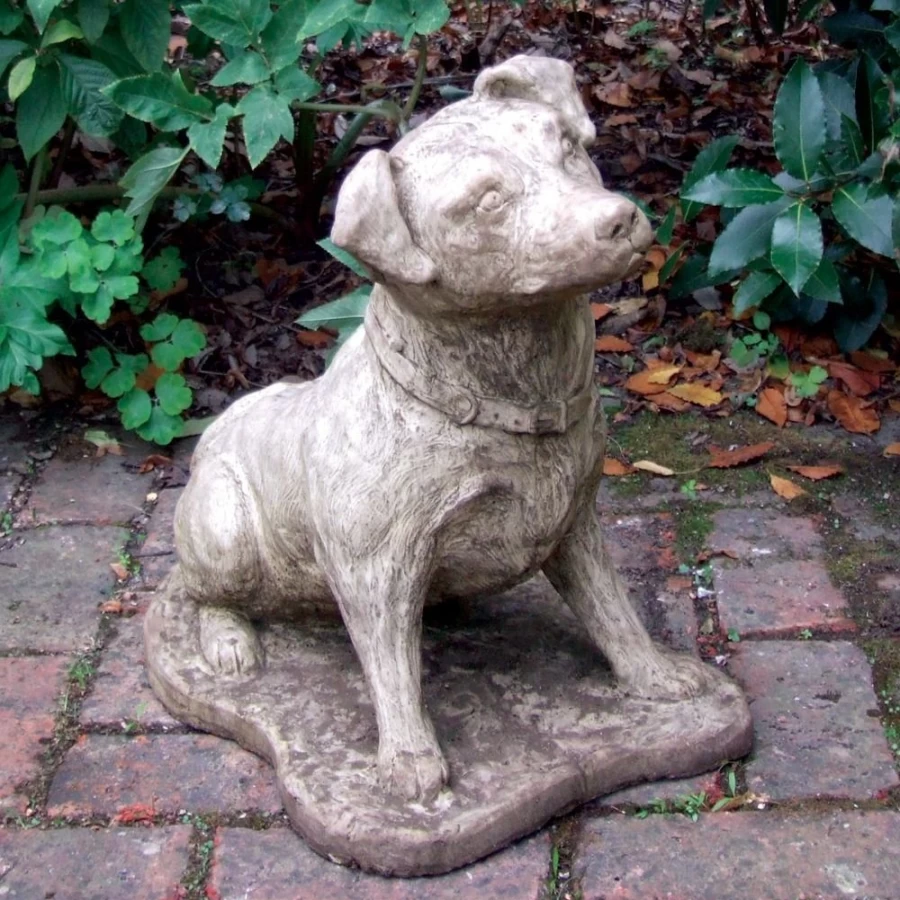 "STATUES & SCULPTURES Jack Russell Terrier Garden Statue – Handcrafted Stone Outdoor Decor"