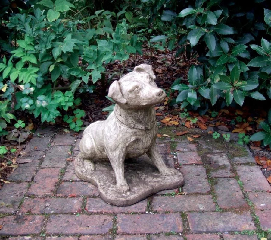 "STATUES & SCULPTURES Jack Russell Terrier Garden Statue – Handcrafted Stone Outdoor Decor"
