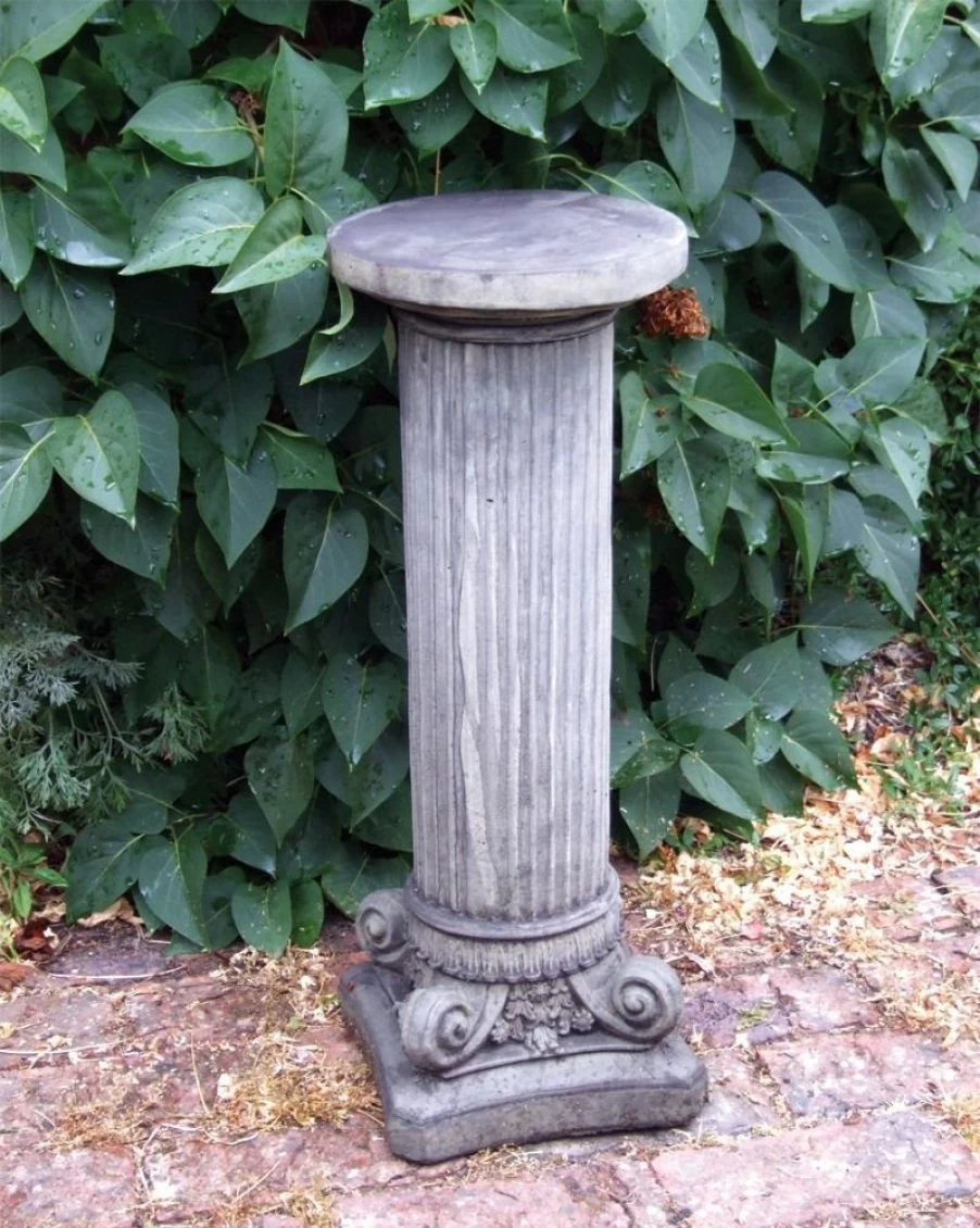 Classic Corinthian Column Stone Pedestal for Garden Decor - STATUES & SCULPTURES