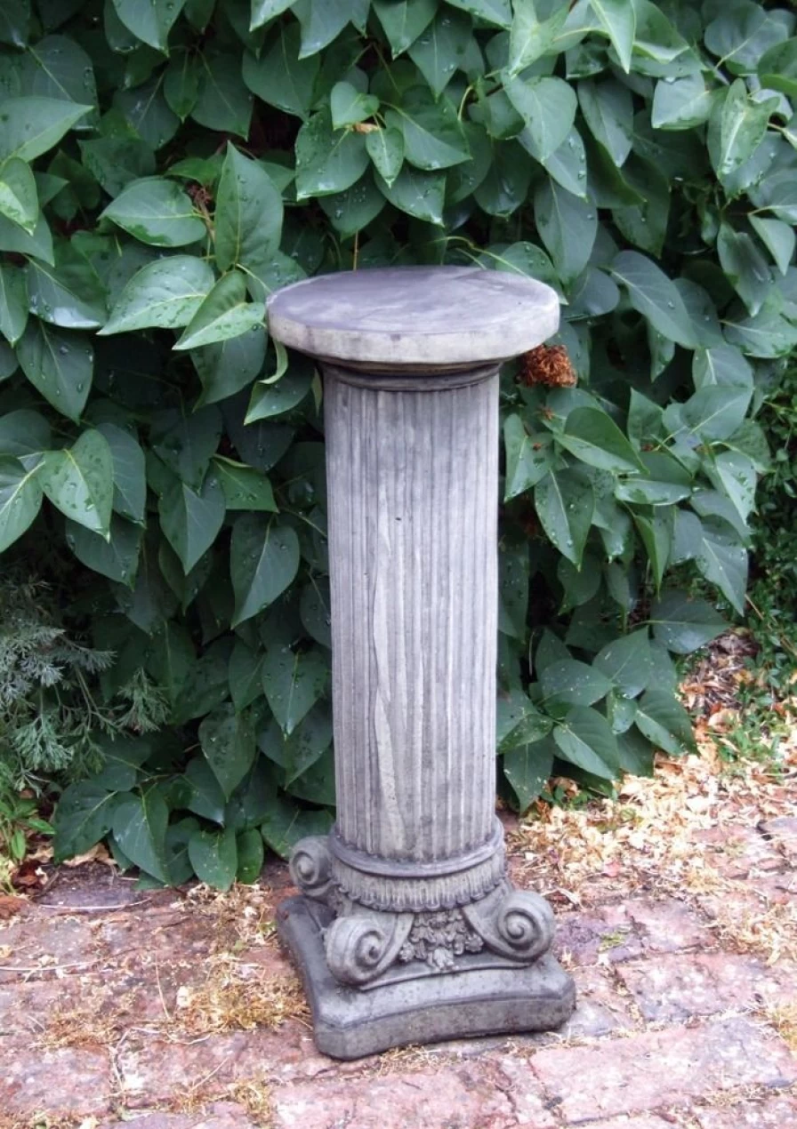 Classic Corinthian Column Stone Pedestal for Garden Decor - STATUES & SCULPTURES