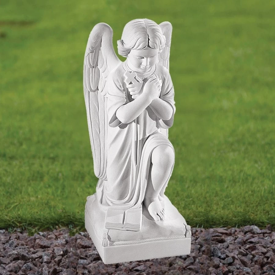 "STATUES & SCULPTURES Angel 54Cm Marble Resin Garden Statue for Outdoor Decor"