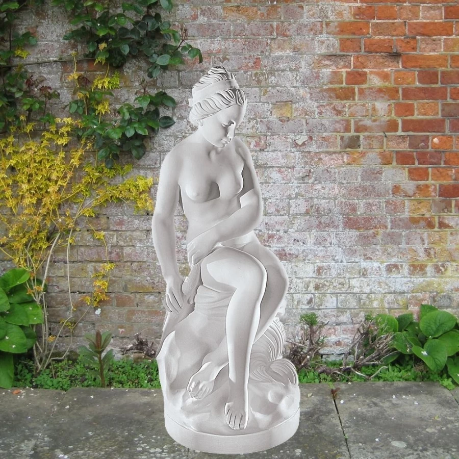 "Cleopatra 65Cm Marble Resin Garden Statue by STATUES & SCULPTURES – Elegant Outdoor Decorative Sculpture"